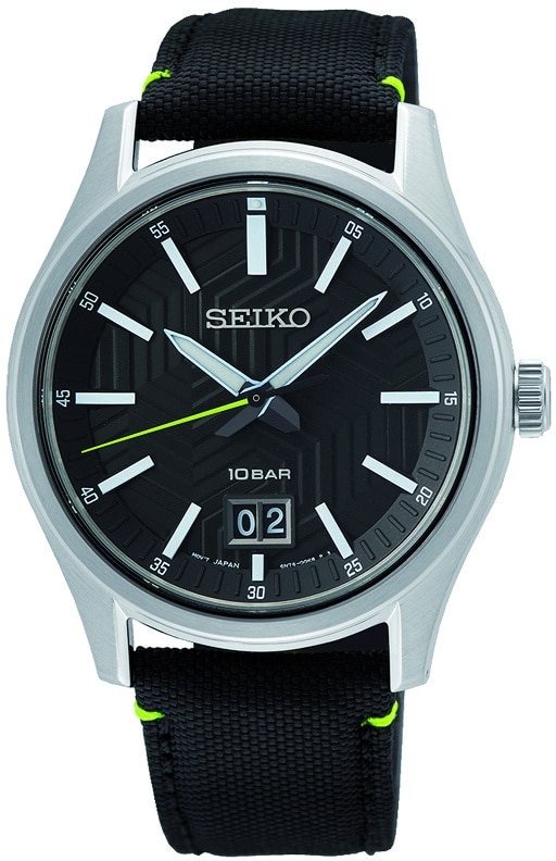 SEIKO Herren Quarz Lederbanduhr - 165458