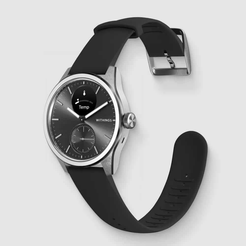 Withings ScanWatch 2 (42mm schwarz) + Lederband schwarz - 169400