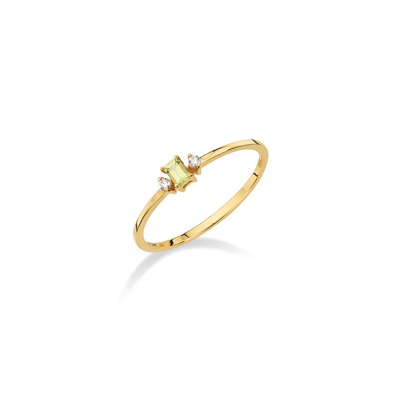 Damenring Mehrsteiner 585 gelb Peridot Zirk./pol - 170947