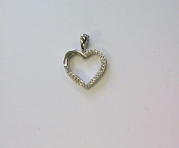 Anhänger 585 weiß Zirkonia pol - 170957