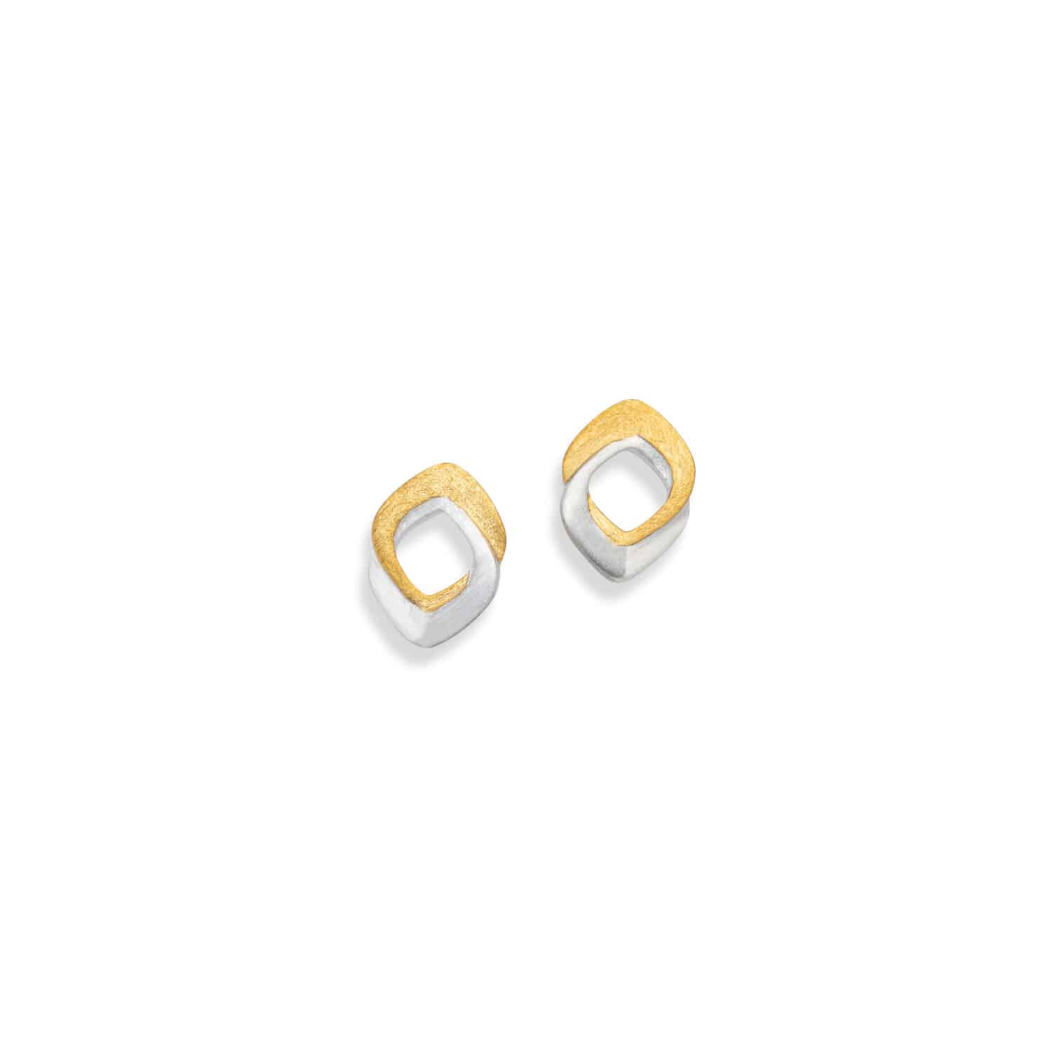 Manuela Carl Ohrstecker Silber Bicolor 9x18mm - 163962