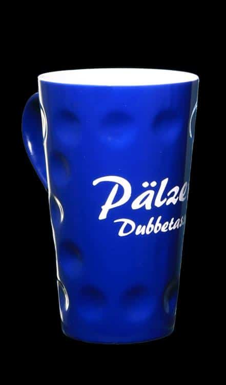 Pfalzartikel Dubbetasse 0,2ltr. blau m.Logo - 164536