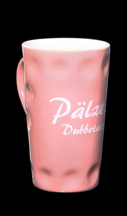 Pfalzartikel Dubbetasse 0,2ltr. rosa m. Logo - 164539