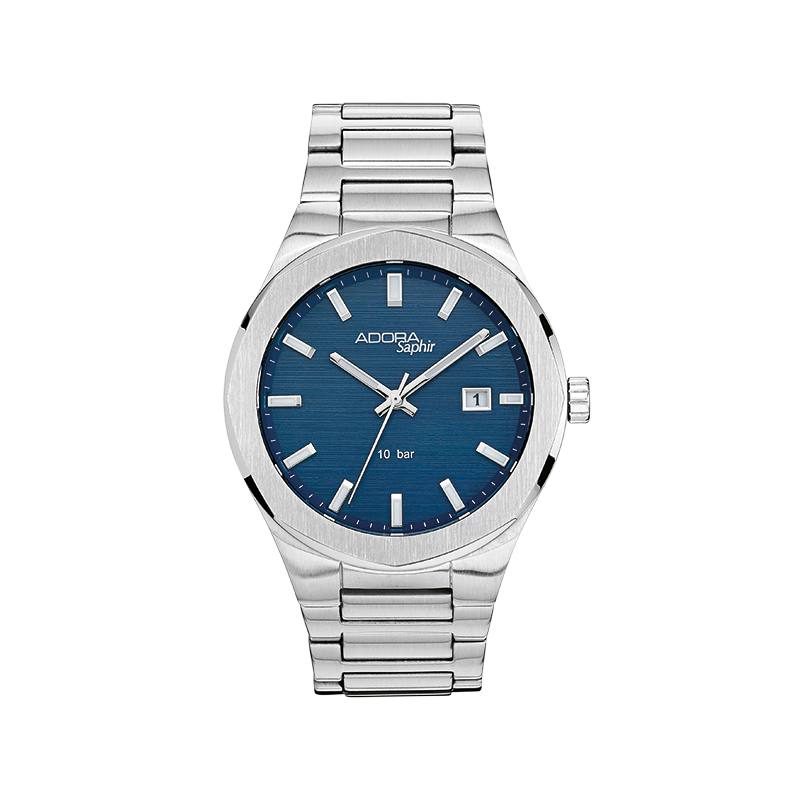 Abeler & Söhnle Adora Saphir Herrenuhr stahlfarben - 171528
