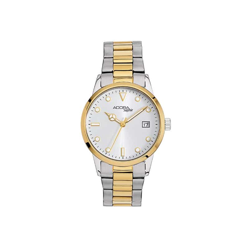 Abeler & Söhnle Adora Saphir Herrenuhr bicolor gelb - 171536
