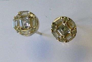 Ohrstecker 333 gelb Zirkonia - 172002