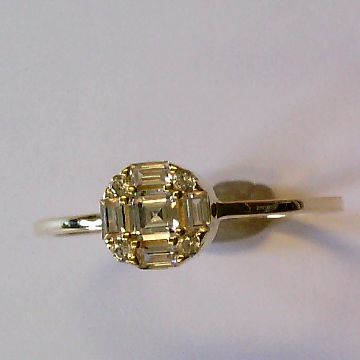 Damenring Mehrsteiner 333 gelb Zirkonia - 172003
