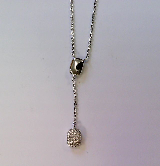 Damen Collier 925 rhodiniert Zirkonia 42+3cm - 172006