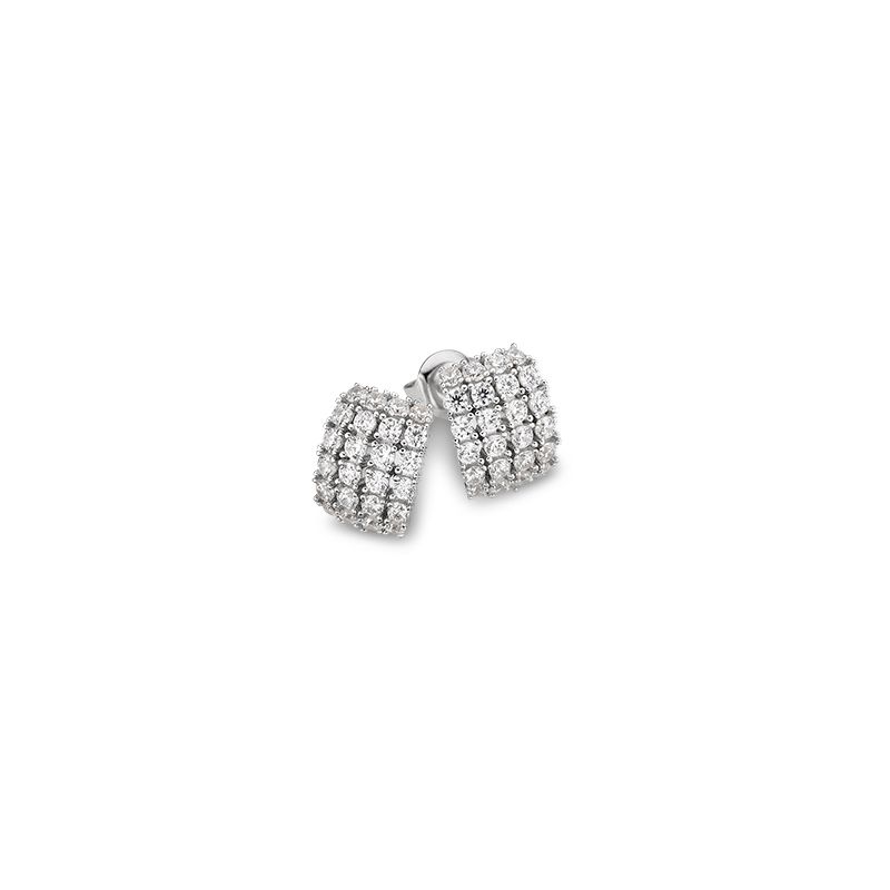 TRENDY me Creolstecker 925 rhodiniert Zirkonia - 172015