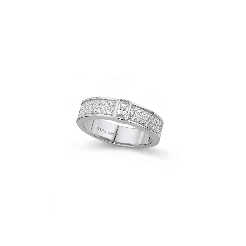 CEM TRENDY me Damenring 925 rhodiniert Zirkonia - 172310