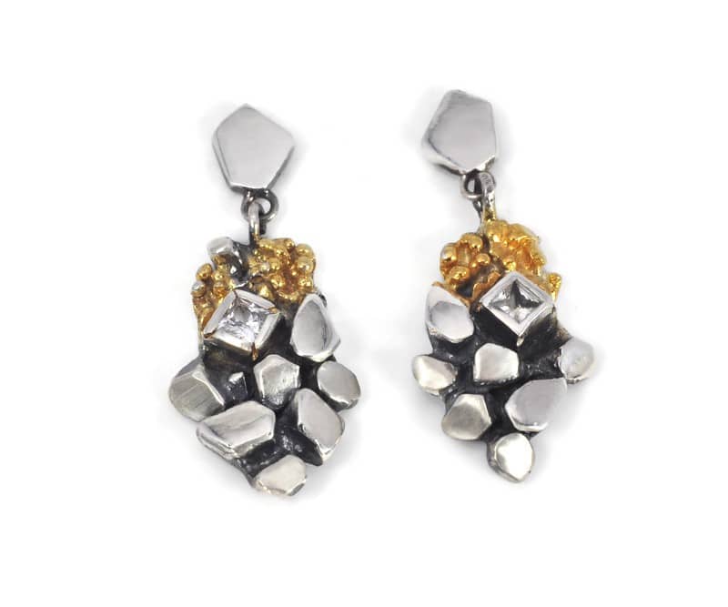 Eva Stone Ohrstecker weißer Saphir - 172435